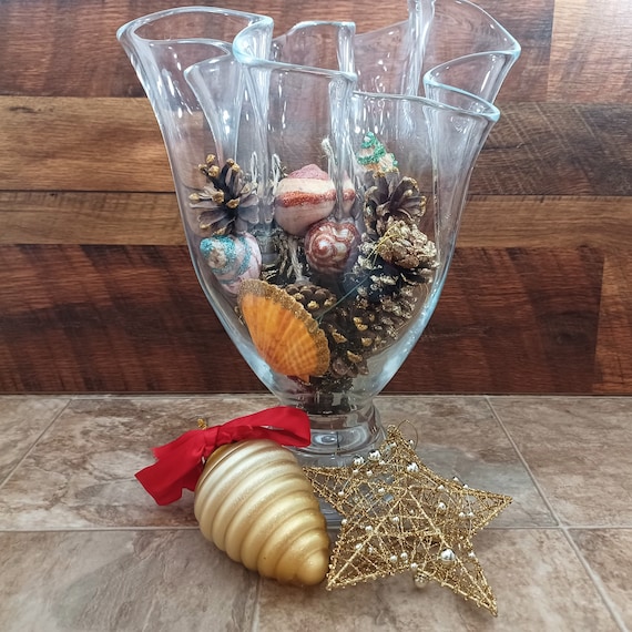 1980s Retro Modern Art Glass Vase | Vintage Alicja Handkerchief