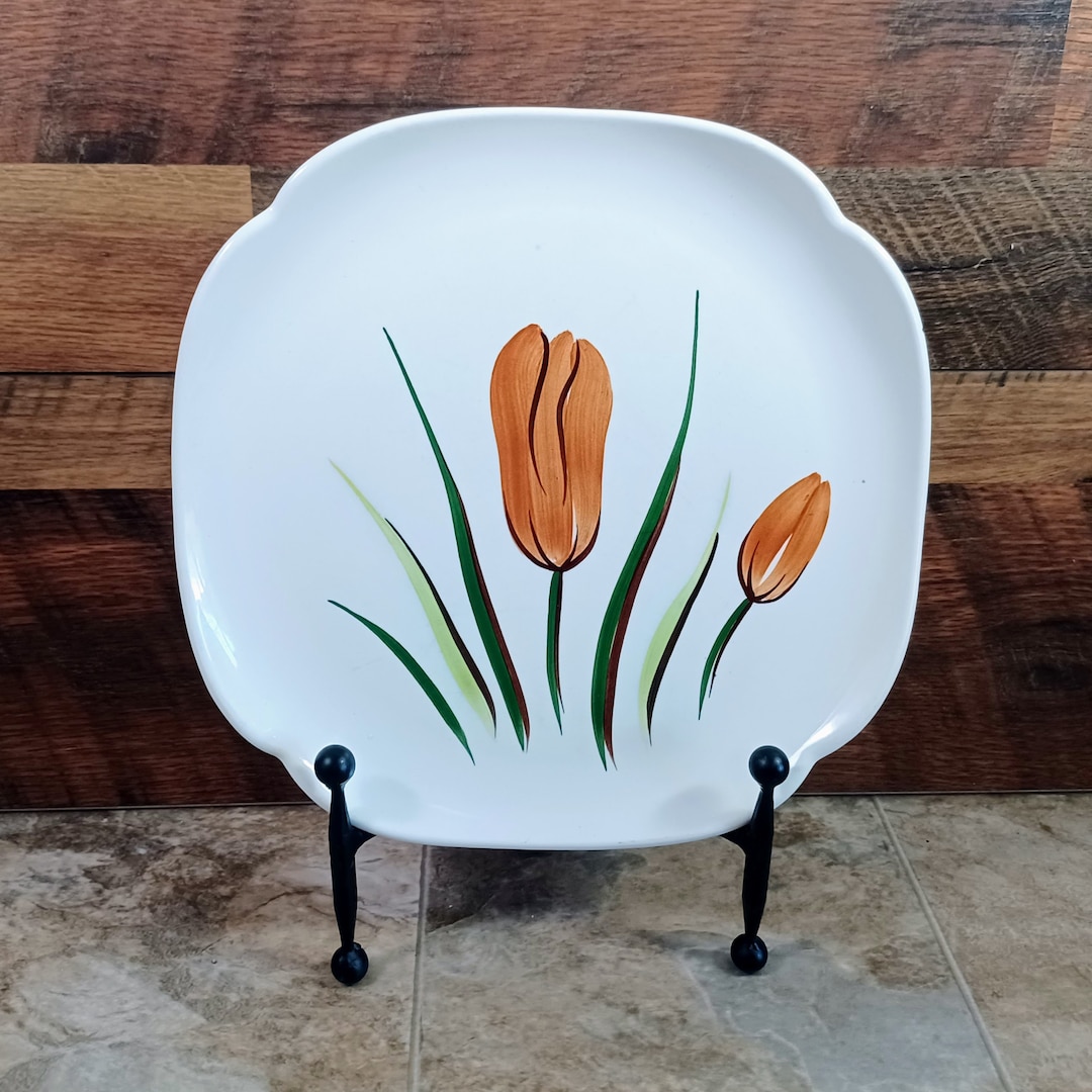 Mid Century Modern Continental Kilns Golden Crocus Dinner Plate