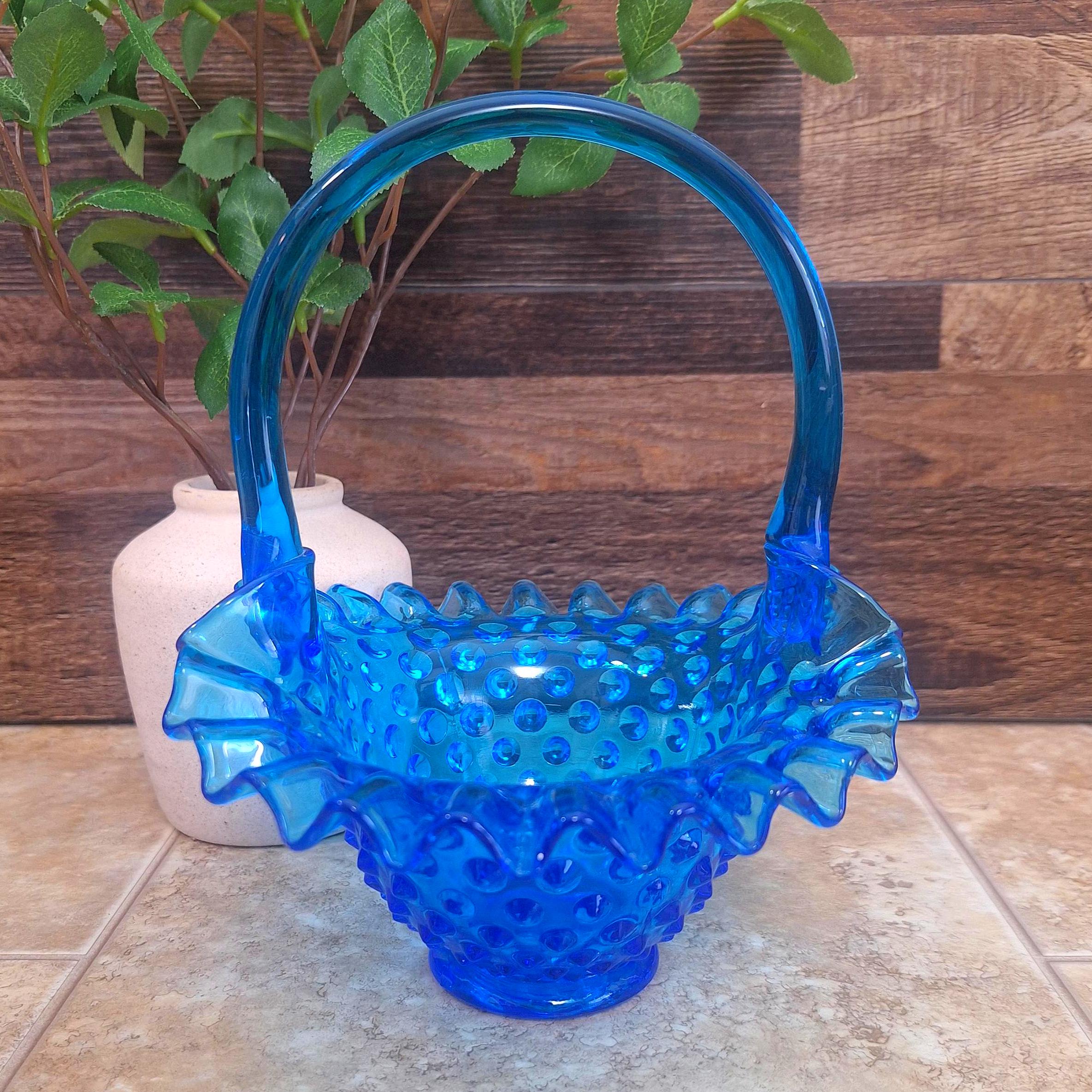 Blue Fenton Glass Basket - Etsy - Page 3