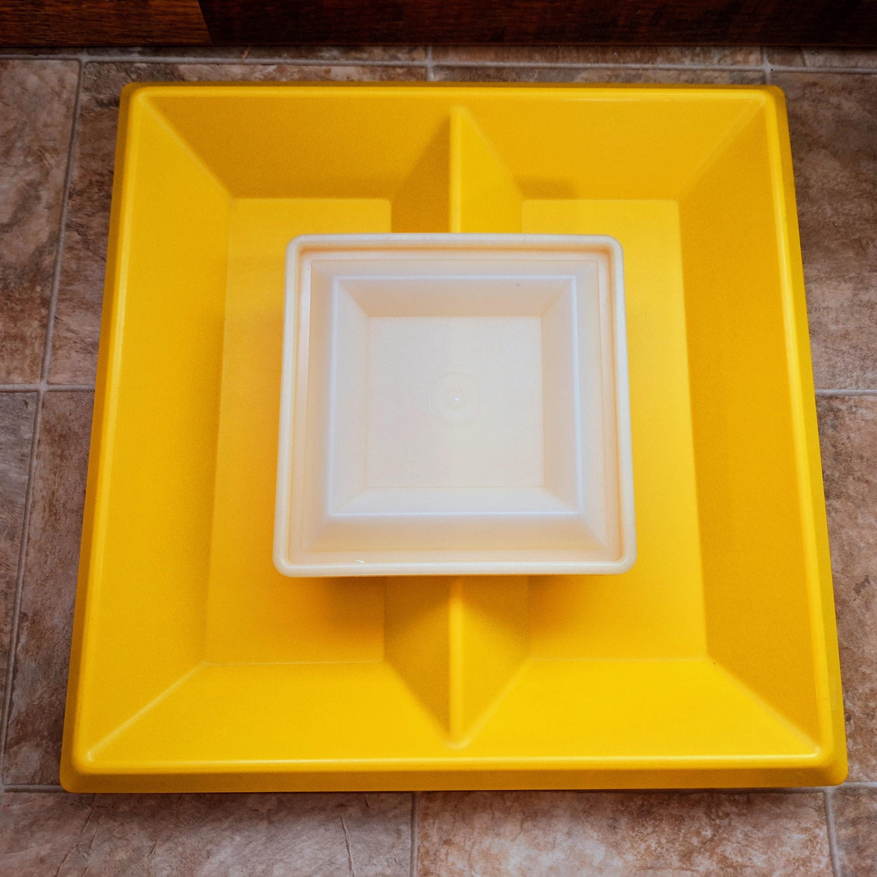 Vintage Tupperware Charcuterie Tray: 1990s Yellow Party Platter - Etsy