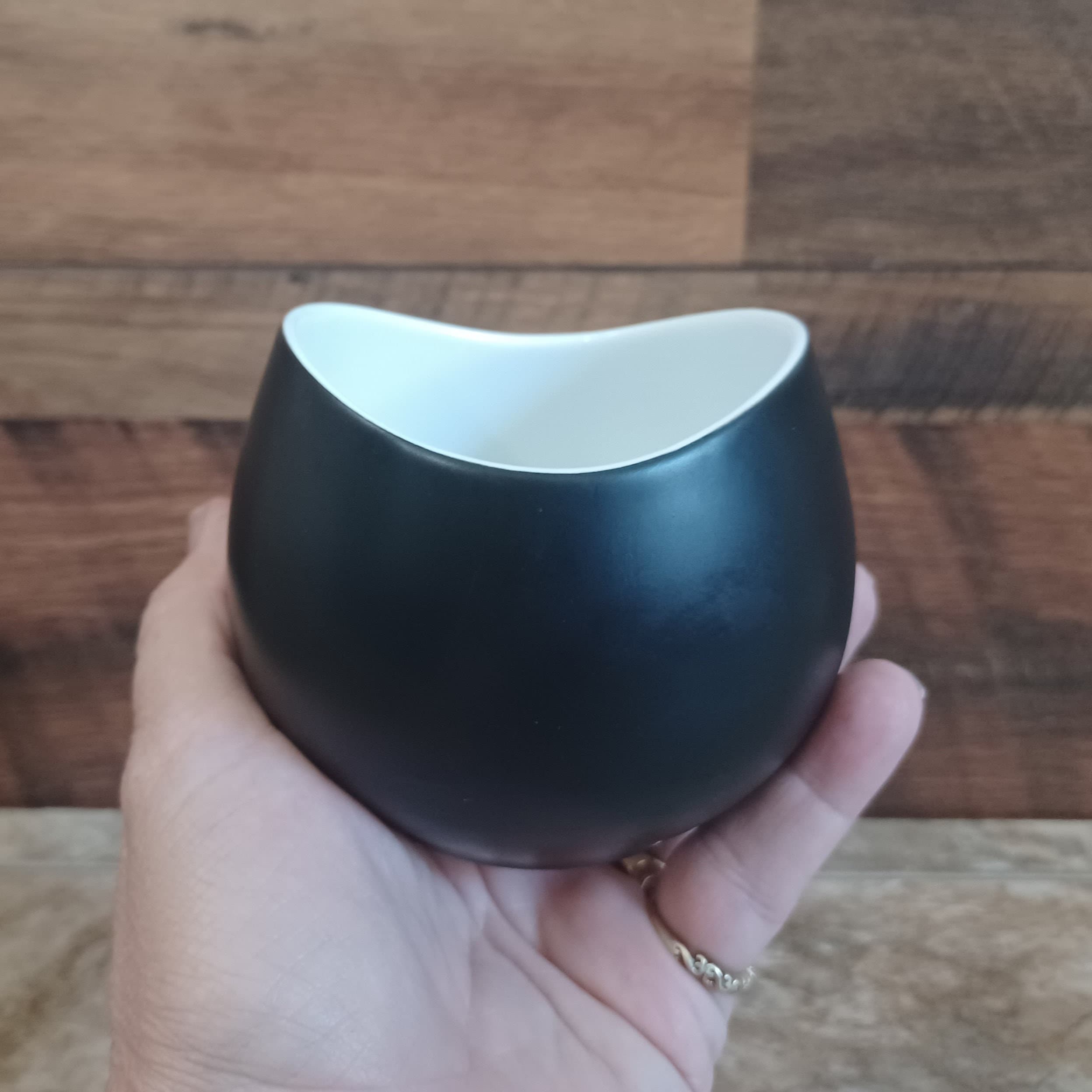 MCM Black and White Sugar Bowl/salt Cellar Set Vintage 1960s MCM Black and White Sugar Bowl/salt Cellar Set Vintage 1960s