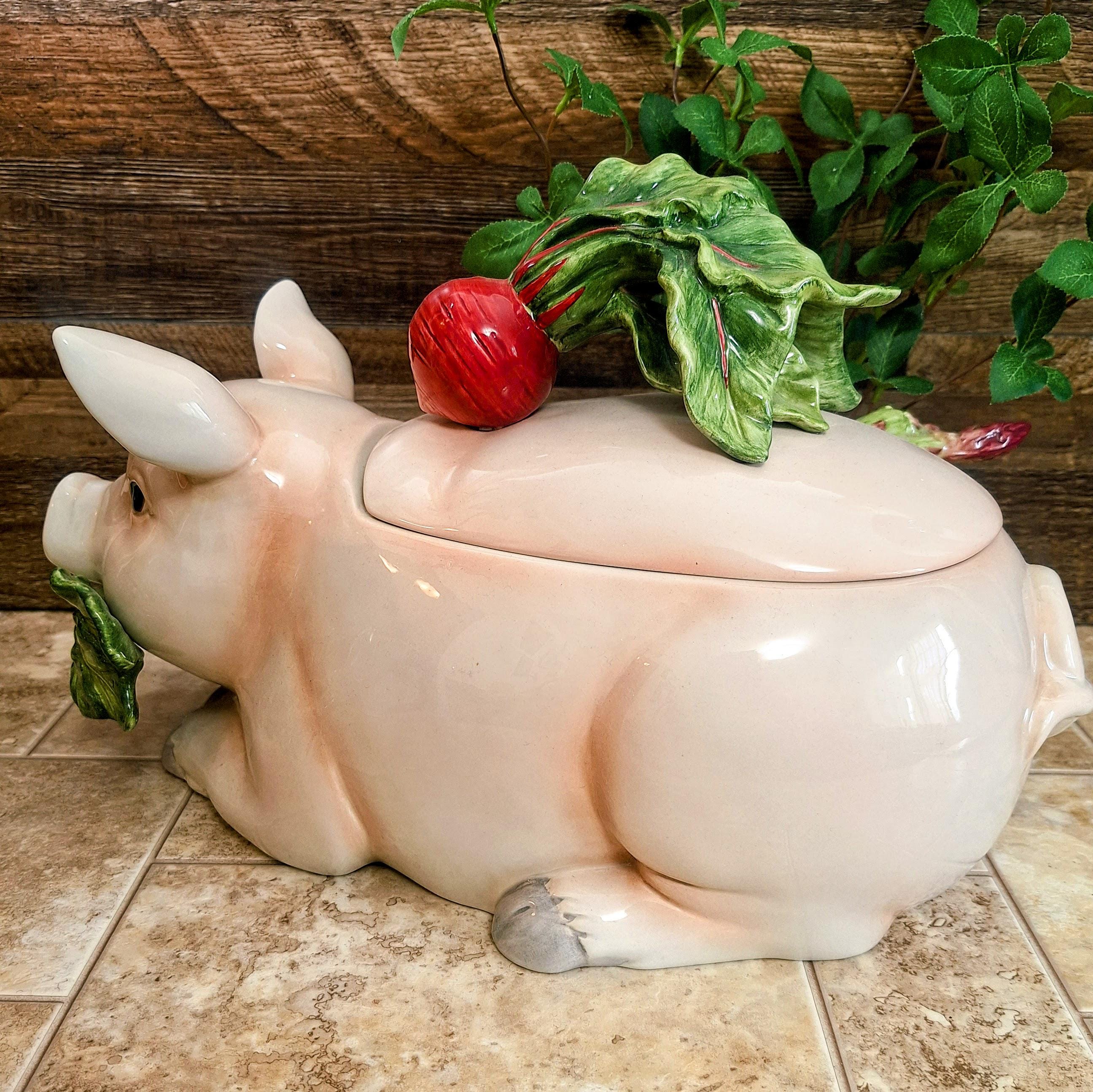 Vintage Fitz and Floyd Ceramic Pig Soup Tureen With Ladle - Etsy