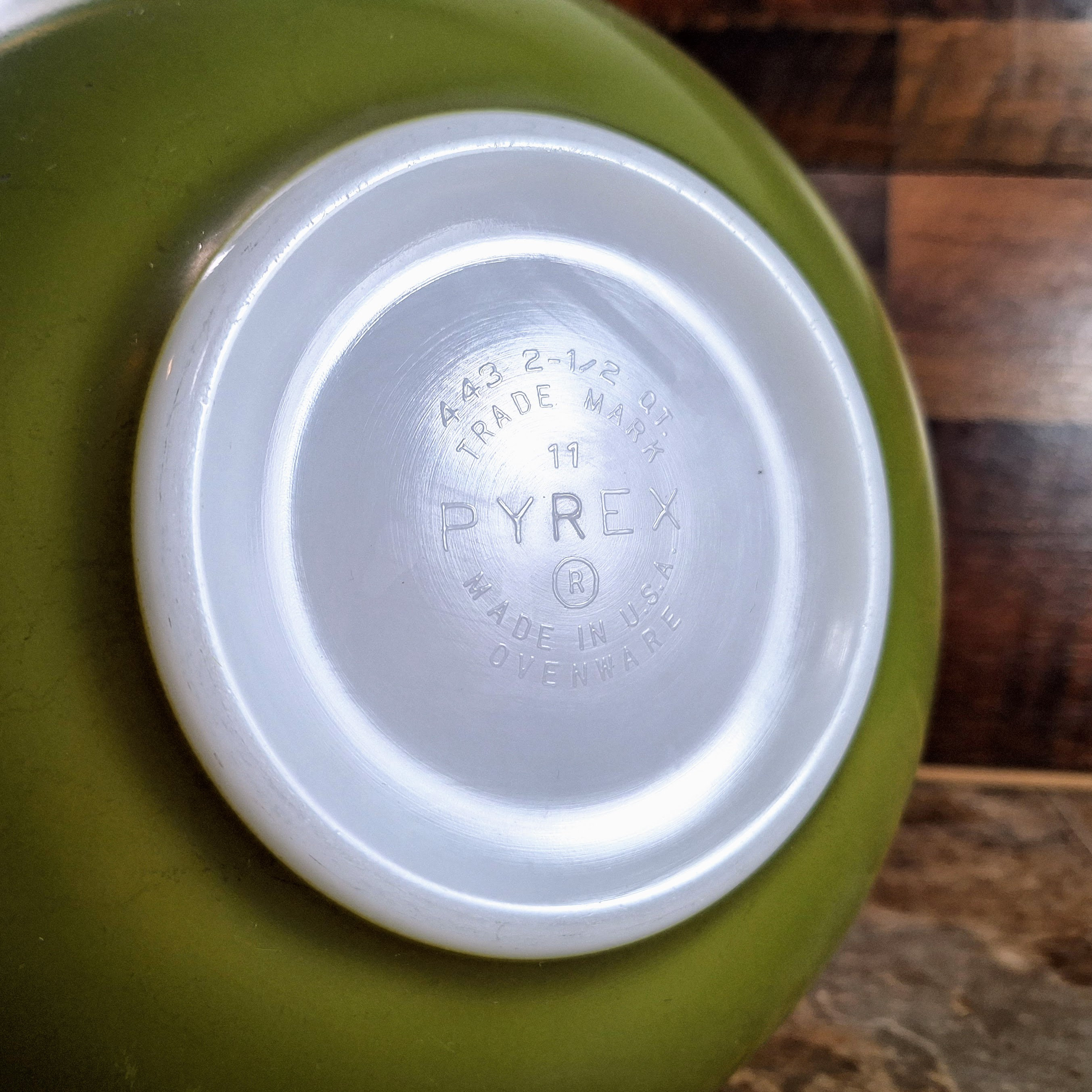 Vintage Pyrex Verde Olive Green Cinderella Mixing Bowl