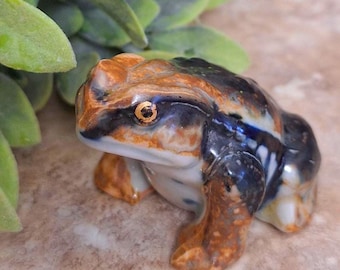 Vintage Brown Speckled Frog Figurine: Otagiri Style Ceramics - Etsy