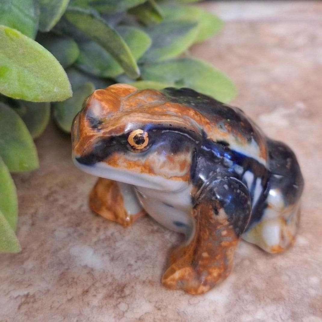 Vintage Brown Speckled Frog Figurine: Otagiri Style Ceramics - Etsy