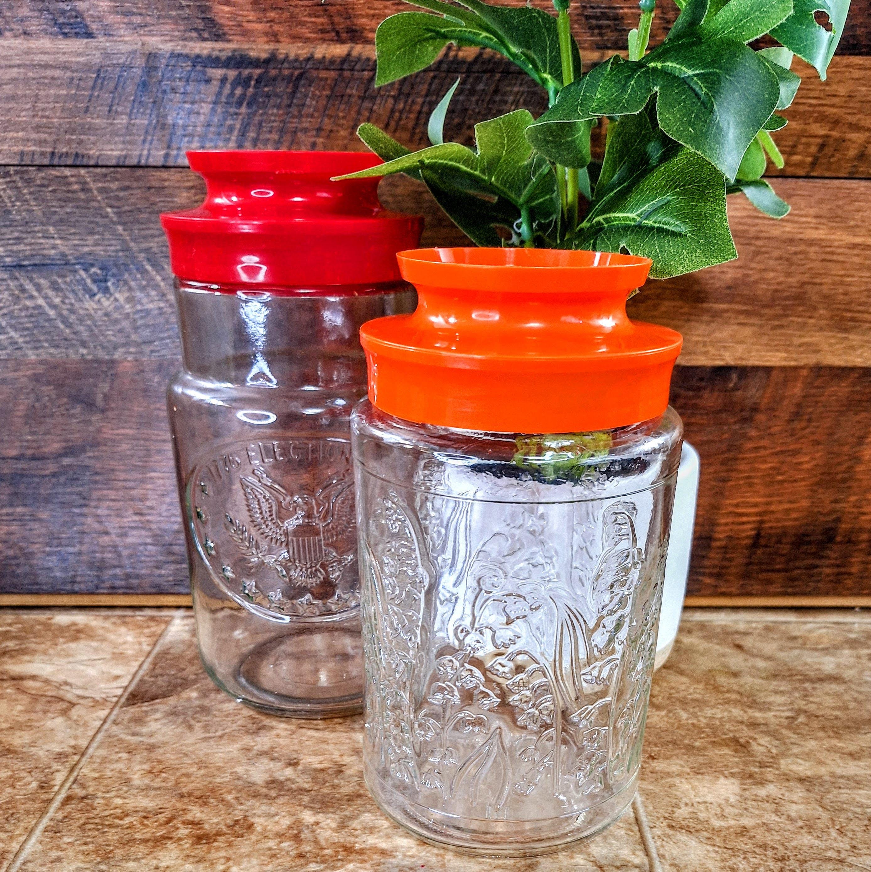 Vintage Anchor Hocking Glass Canisters - Etsy