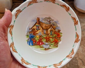Vintage Bunnykins Royal Doulton Child's Dish Set: 1990s Ceramic