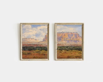 Rustikale Wüstenlandschaft Poster | Gallery Wall 2er Set (Digitaler Download)