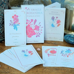 Oracle Rosanima 30 cartes avec livret - jeu de cartes divinatoires fait main - Oracle astrologie -