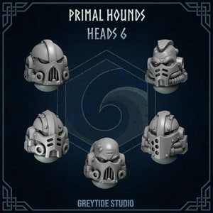 Various Marine Wolves Head Packs, Primal Hounds Bitz Kitbashing Pack 6