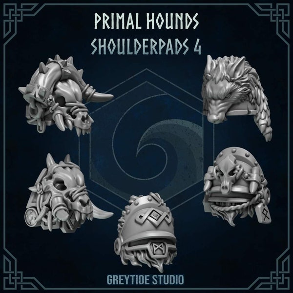 Divers Packs d'epaulières Wolves Marines, Primal Hounds Bitz Kitbashing