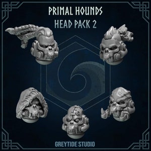 Various Marine Wolves Head Packs, Primal Hounds Bitz Kitbashing Pack 2