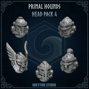 Various Marine Wolves Head Packs, Primal Hounds Bitz Kitbashing Pack 4