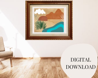 Abstract Printable Wall Art, "WANDERLUST DESERT" Home Decor/Gift Ideas & More