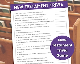 Bible Trivia Game, Bible Game for Adults, Bible Game for Kids, Church ...
