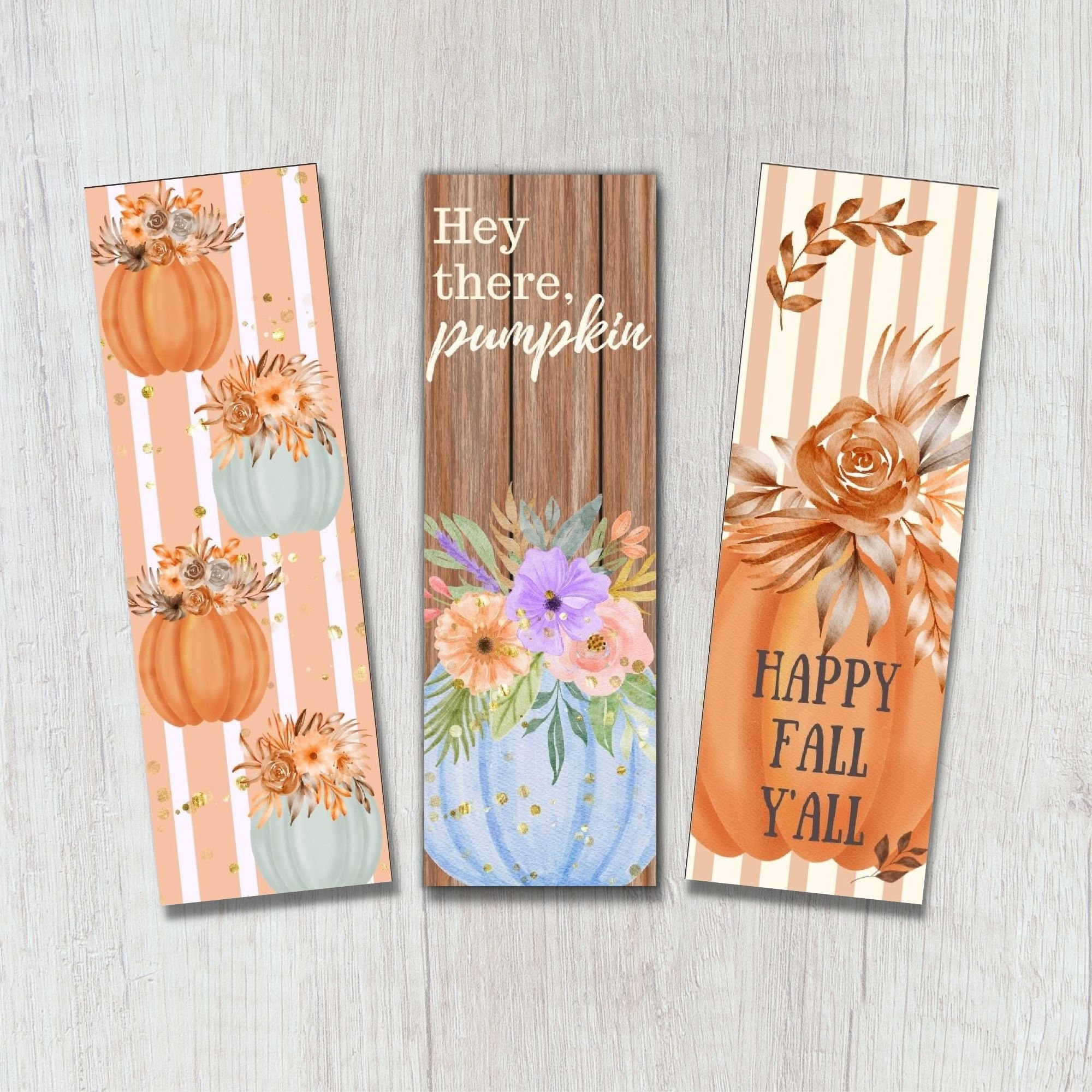 Printable Fall Bookmarks, Watercolor Bookmarks, Book Club Bookmark ...