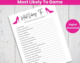 Most Likely To Game for Girls Night, Bachelorette Parties, Girls Weekend, or Ladies Night Out, Adult Party Game