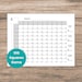 100 Squares Game Blank Template for Fundraisers, Sports Games and ...