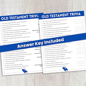 Old Testament Bible Trivia Game, Bible Game for Adults, Bible Game for ...