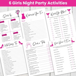 Girls Night Printable Games Good for Ladies Night Girls - Etsy