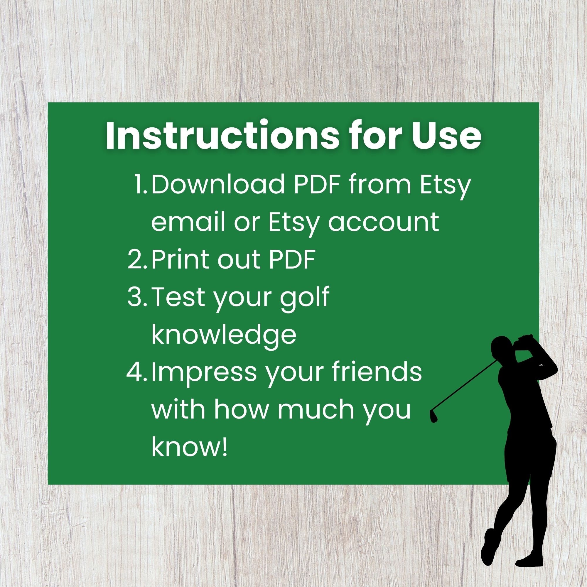 Golf Trivia Game, Golf Printable Game, Sports Trivia, Trivia Questions