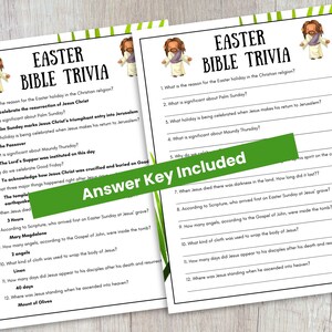 Easter Bible Trivia Game Printable Christian Easter Games - Etsy