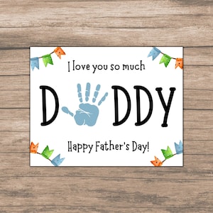 Impronte per la Festa del Papà, Artigianato per Impronte per Bambini, Biglietto per Impronte per la Festa del Papà, Regalo Ricordo per Impronte per Papà, Stampe per Papà