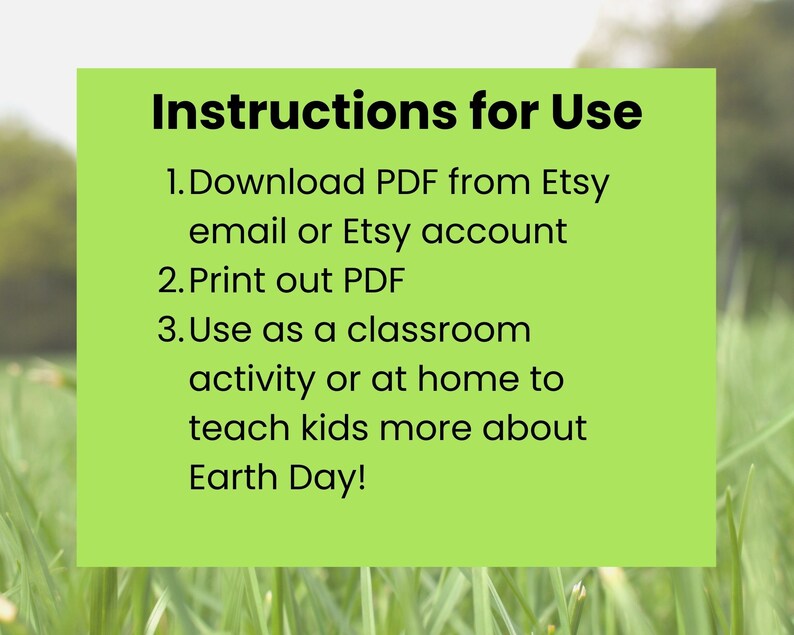 Earth Day Trivia Game for Kids Earth Day Classroom Activity Etsy