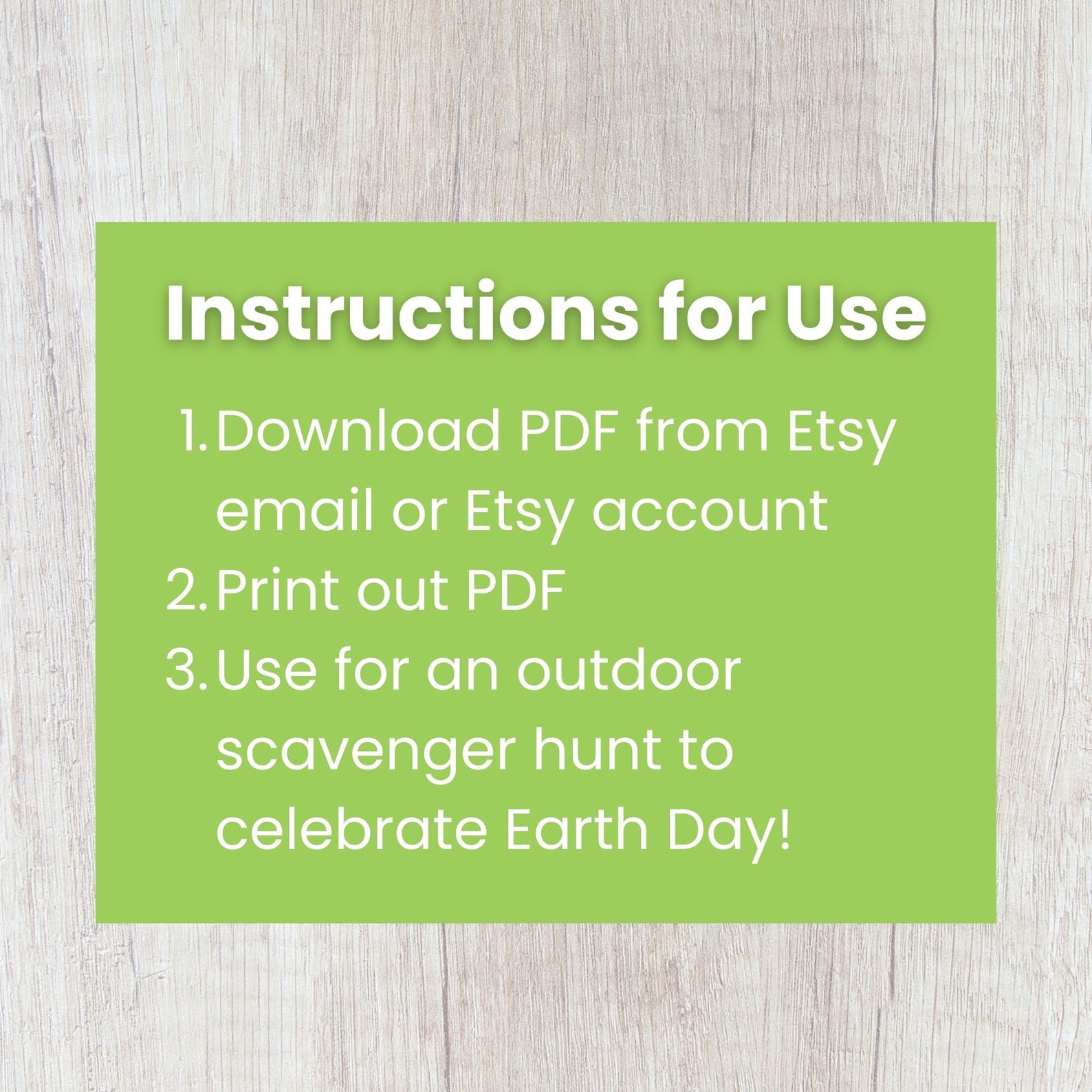 Earth Day Scavenger Hunt for Kids, Earth Day Activities, Outdoor Photo ...