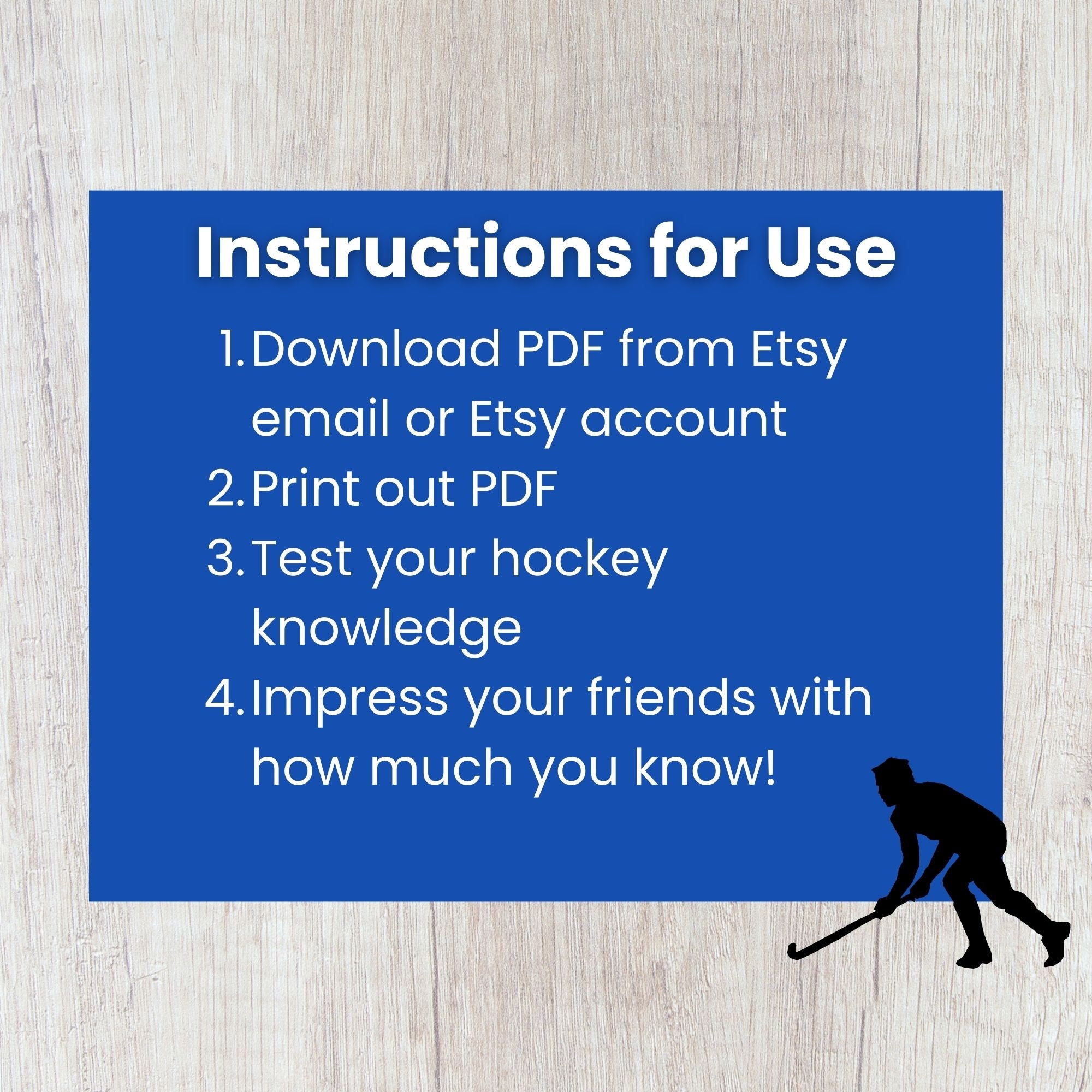 Hockey Trivia Game, Hockey Printable Game, Sports Trivia, Trivia