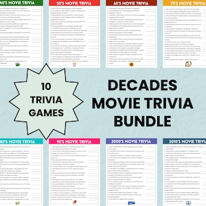 Gioco a quiz sui film, gioco a quiz sui decenni, gioco per feste sui decenni, quiz anni '90, quiz anni '80, domande a quiz, quiz al pub, serata a quiz