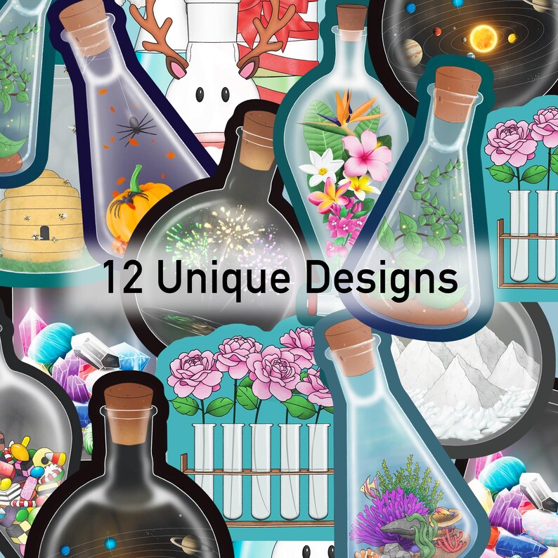 Ocean Conical Flask Sticker Vinyl Sticker Science Sticker Etsy UK