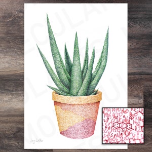 Aloe Vera | Molecule Art | Print | Poster | Science | Chemistry