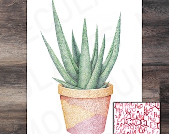 Aloe Vera | Molecule Art | Print | Poster | Science | Chemistry