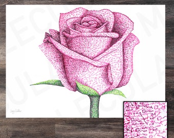 The Rose | Molecule Art | Print | Poster | Science | Chemistry