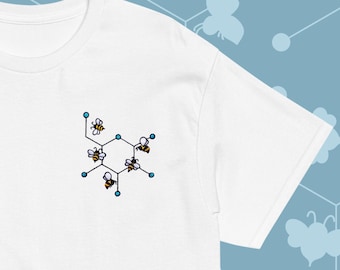 Molecule Bee Tee | Embroidery Science T-Shirt