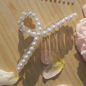 Gamma da sposa / Set regalo per la cura dei capelli / addio al nubilato / pettine a denti larghi / artiglio di perle