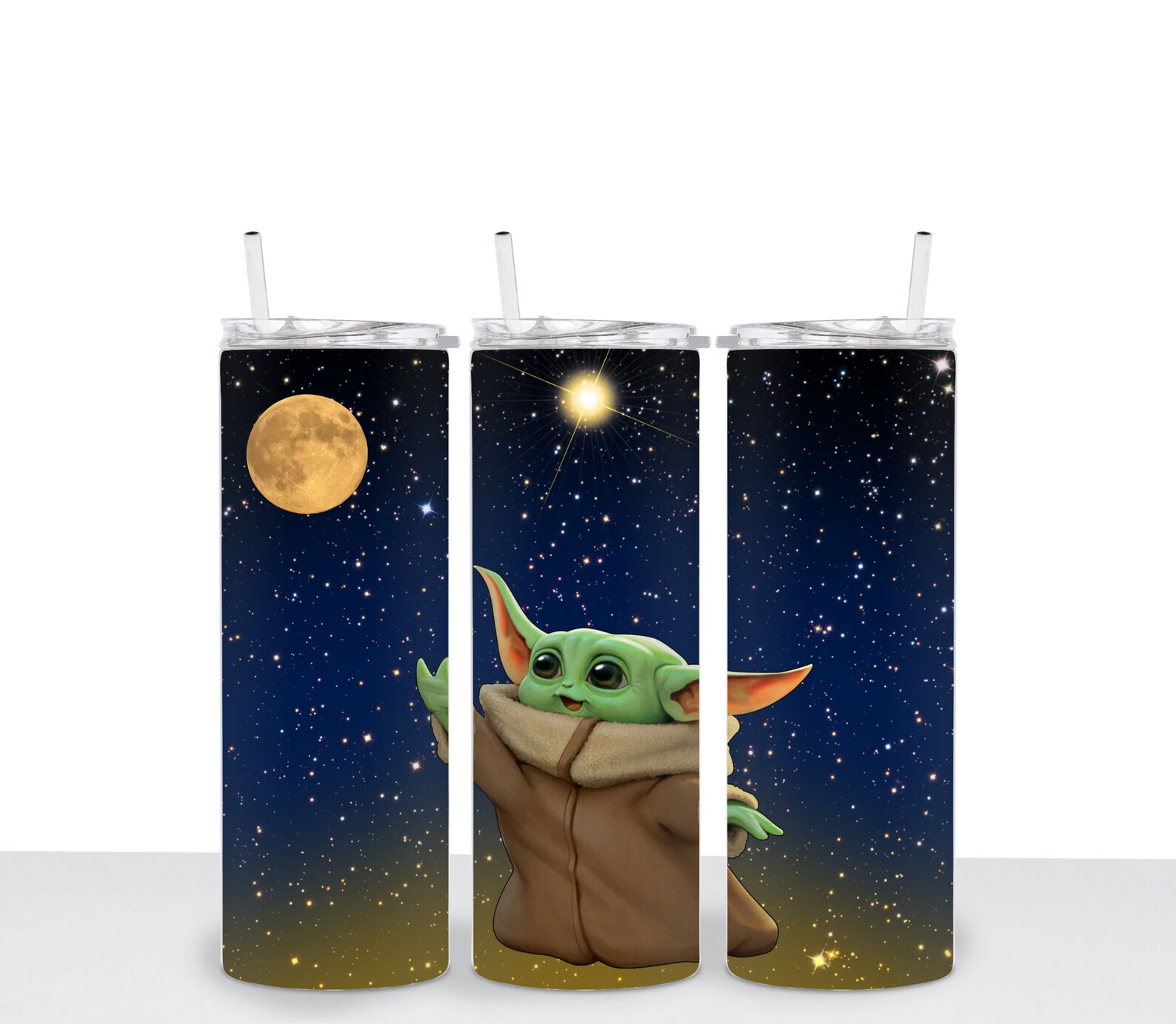 Baby Yoda 20oz Skinny Tumbler Wrap Tumbler Design Sublimation Etsy Canada