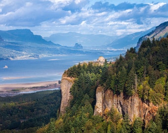 Crown Point Vista House Print: Columbia River Gorge Landscape Art