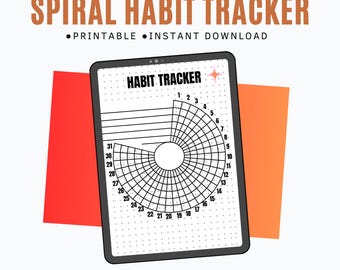 Circular Habit Tracker Printable | Minimalist 31 Day PDF (A4 Digital Download)