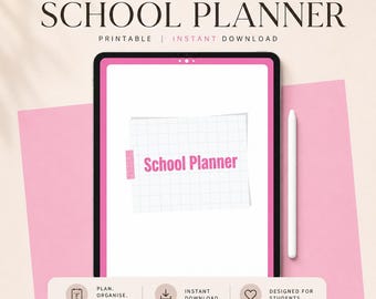 Student Planner Printable PDF | Assignment, Revision, Homework Tracker (Digital Download)