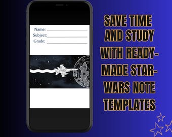 Star Wars-studiepaket | Mallar för anteckningar, tankekartor, blurting och studieplanerare i PDF-format