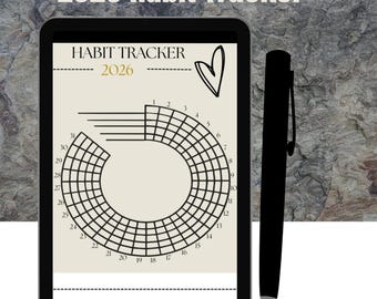 2026 Minimalistisk Vanespårare Utskrivbar Beige Månadsproduktivitetsplanerare