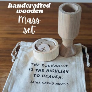 Handcrafted Wooden Mass Set