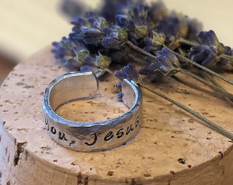 For You, Jesus Hand Stamped Ring