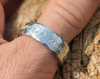 Moment by Moment Hand Stamped Ring