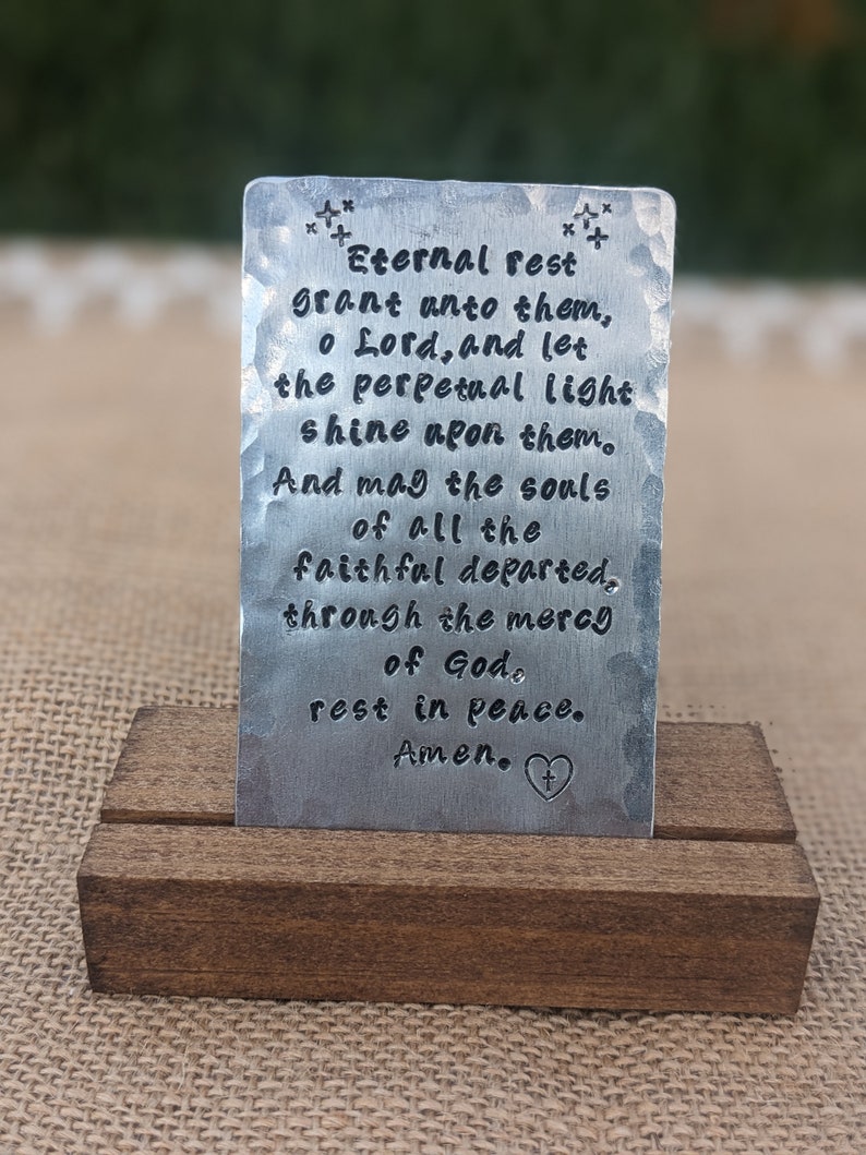 Sentiments Regarding Eternal Rest Eternal Rest Prayer Card - Etsy
