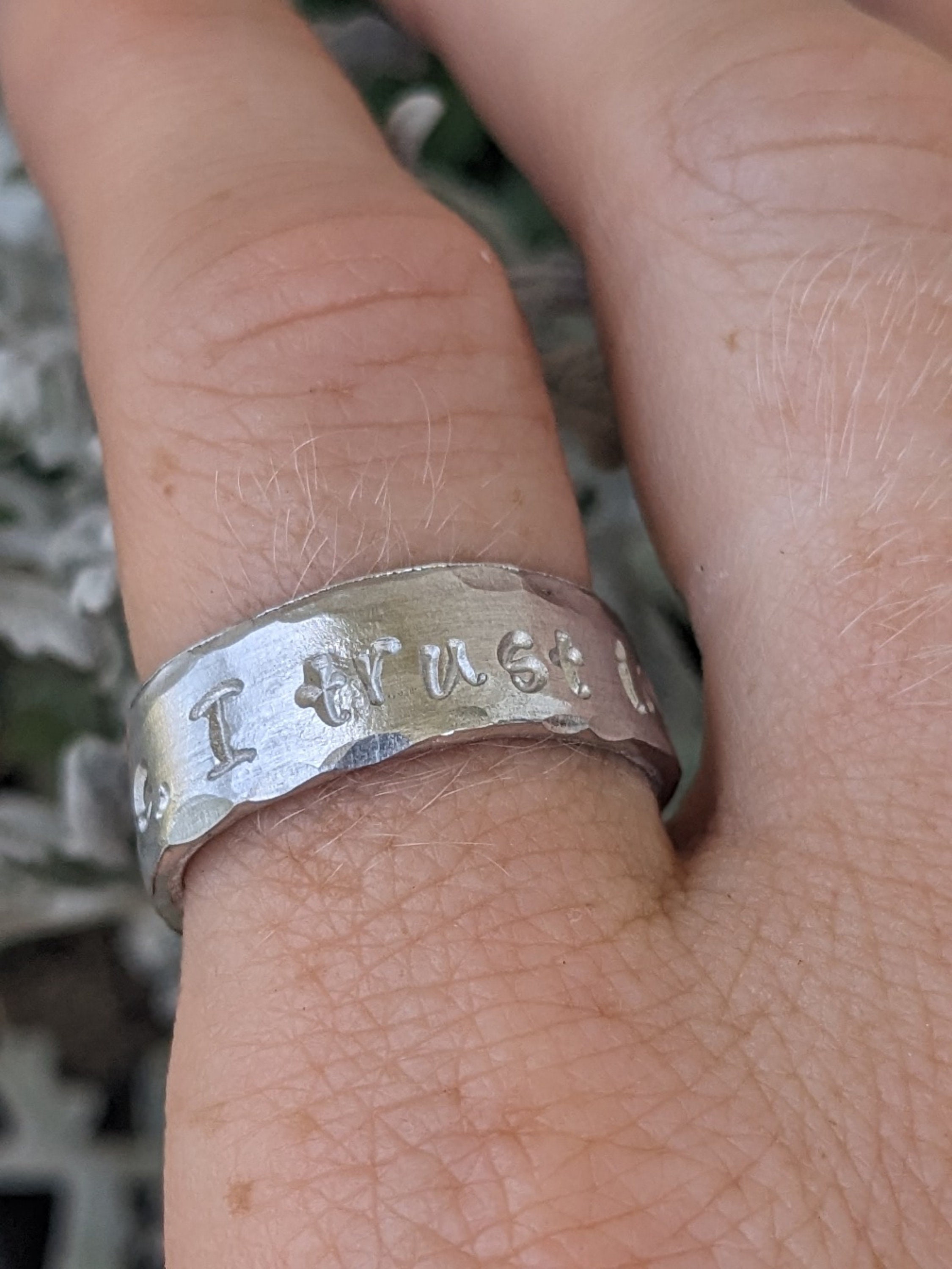 Desert Ring Stamped Ring Metal Ring Stamped Jewelry Stackable
