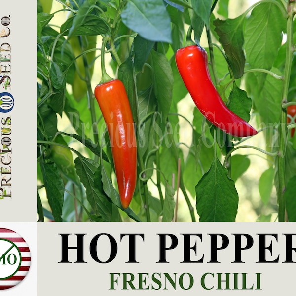 Heirloom Hot Pepper Seeds - Fresno Chili (Non-GMO)