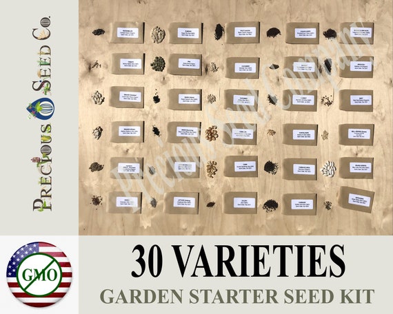 Non-gmo and Organic Heirloom Emergency Survival Vegetable Garden Seed Kit -  30 Varieties - 6,000 Seeds - Etsy
